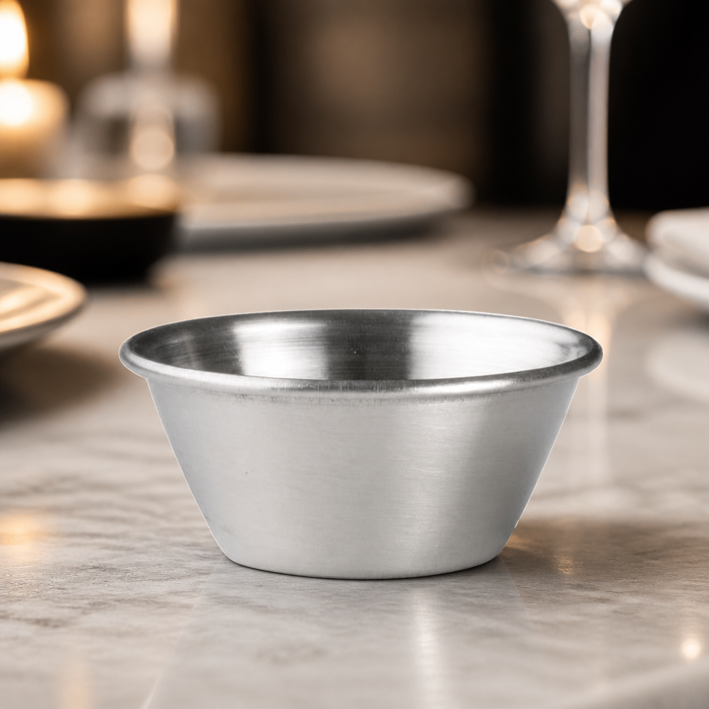 50ml stainless steel ramekins for tapas serving