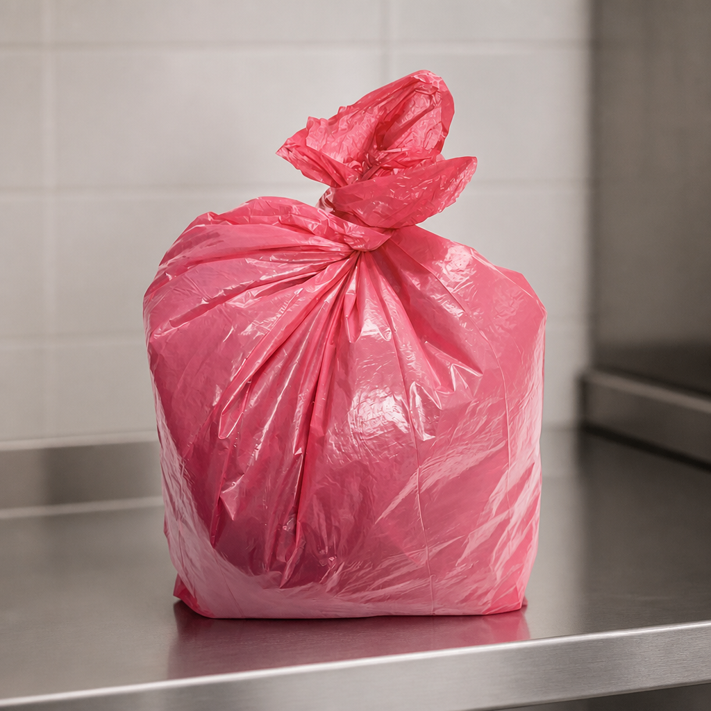 80L Red Commercial Bin Bags - Pack of 200 Durable Waste Bags