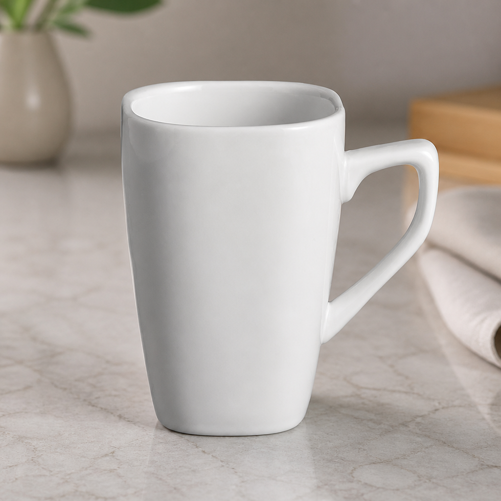 Commercial Rounded Square Mugs 284ml - 12 Pack