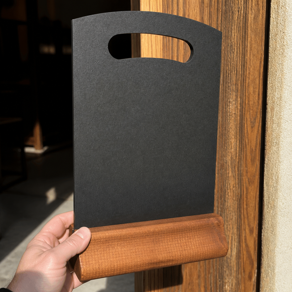 Double-Sided Tabletop Menu Board for bars and restaurants