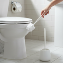 Premium White Toilet Brush and Holder Set - Durable Design for Effective Cleaning