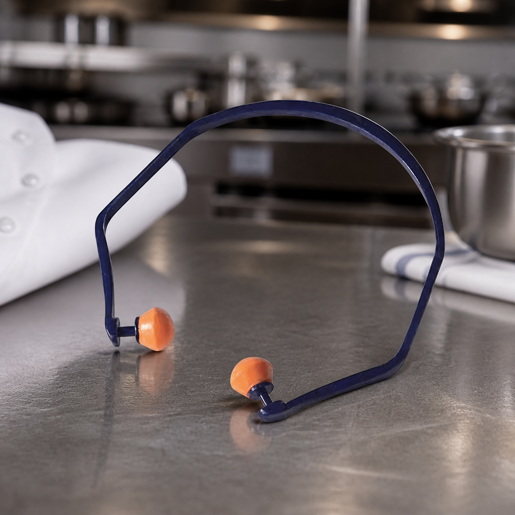 Commercial Banded Ear Plugs SNR 26 for Kitchen Safety 10 Pack