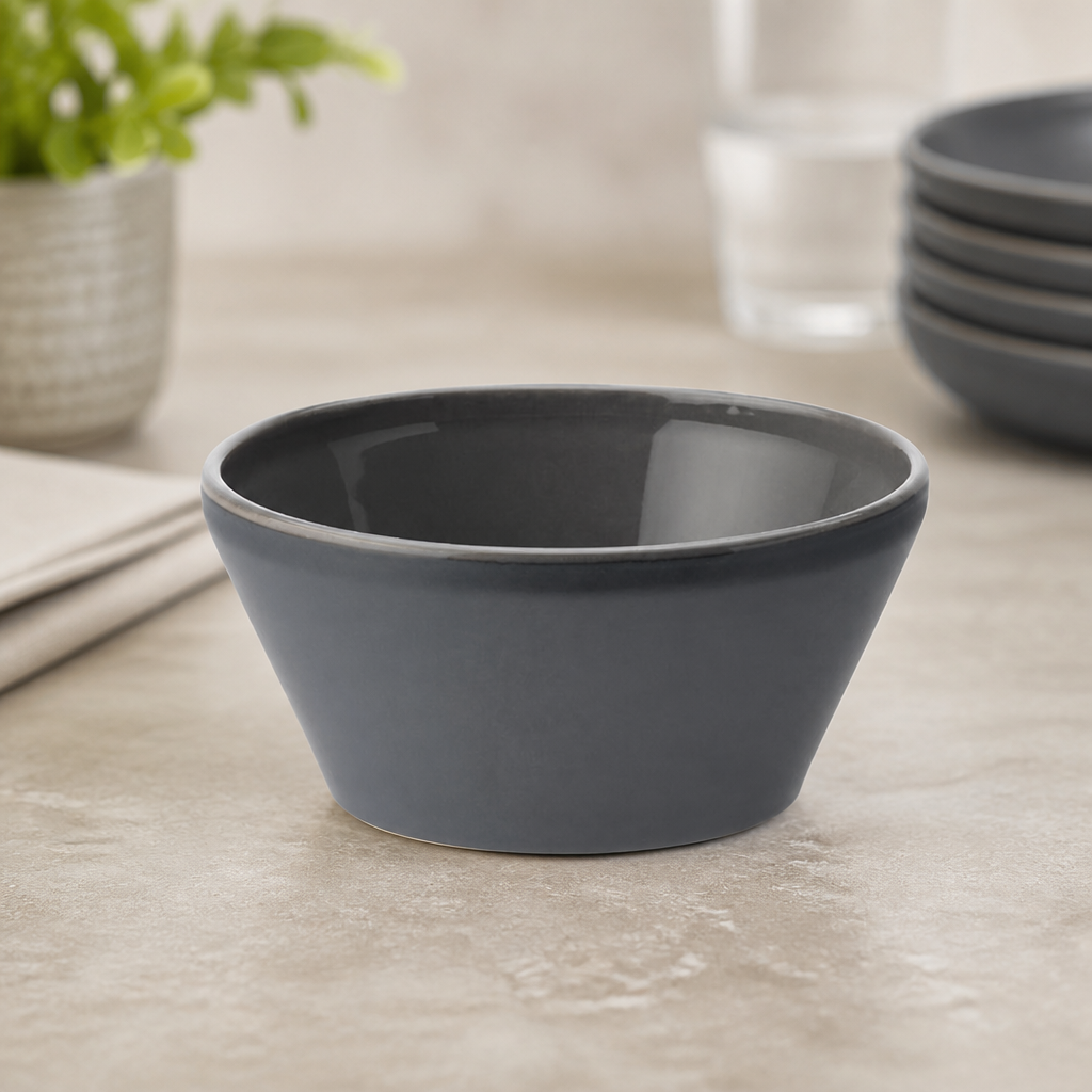 Commercial Slate Bowls 150mm Set of 6 Stoneware Dining Crockery
