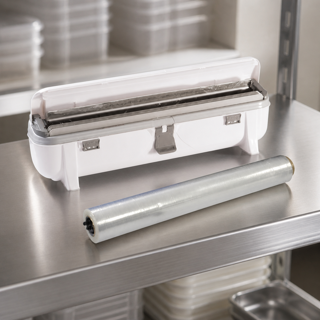 Commercial Cling Film Dispenser with 3 x 300m Rolls