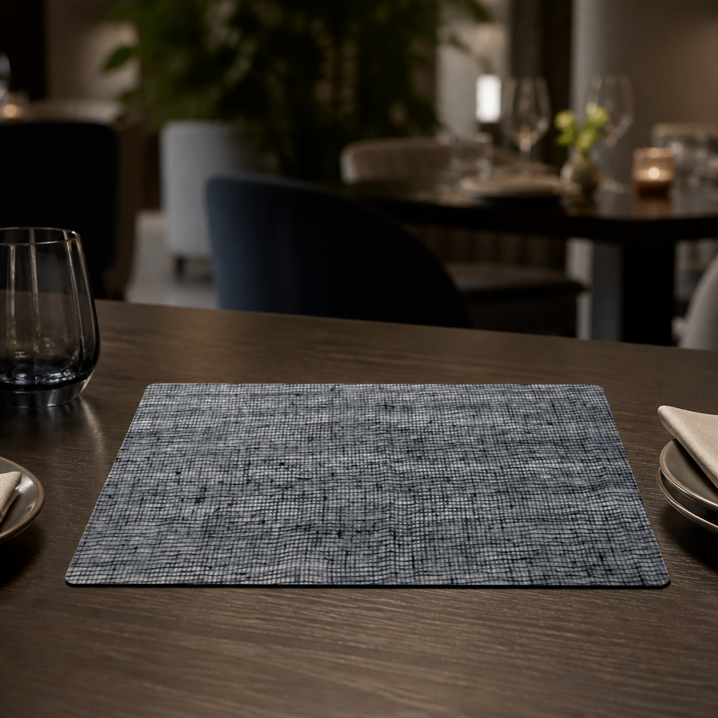 Commercial Silicone Placemats 305x400mm Denim Blue 12 Pack