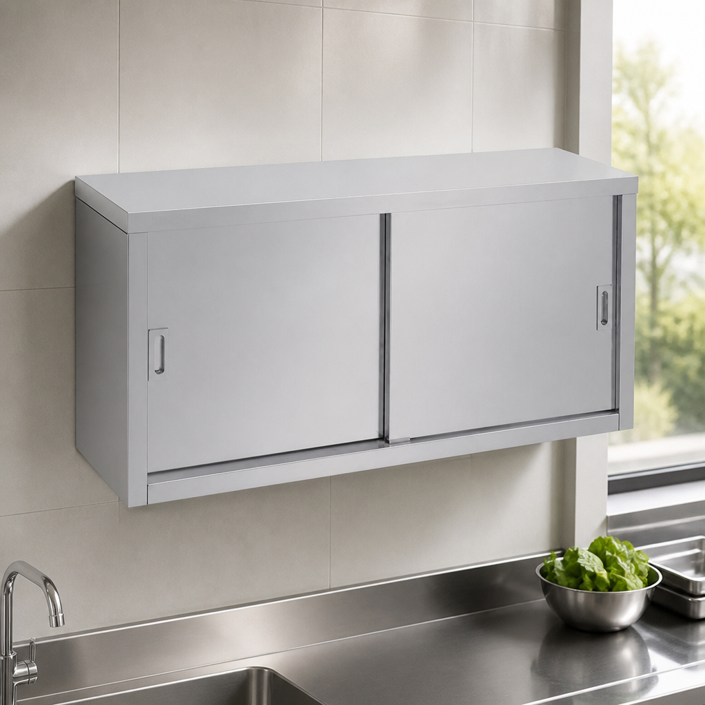 Commercial Wall Cupboard 1200mm Stainless Steel Kitchen Storage