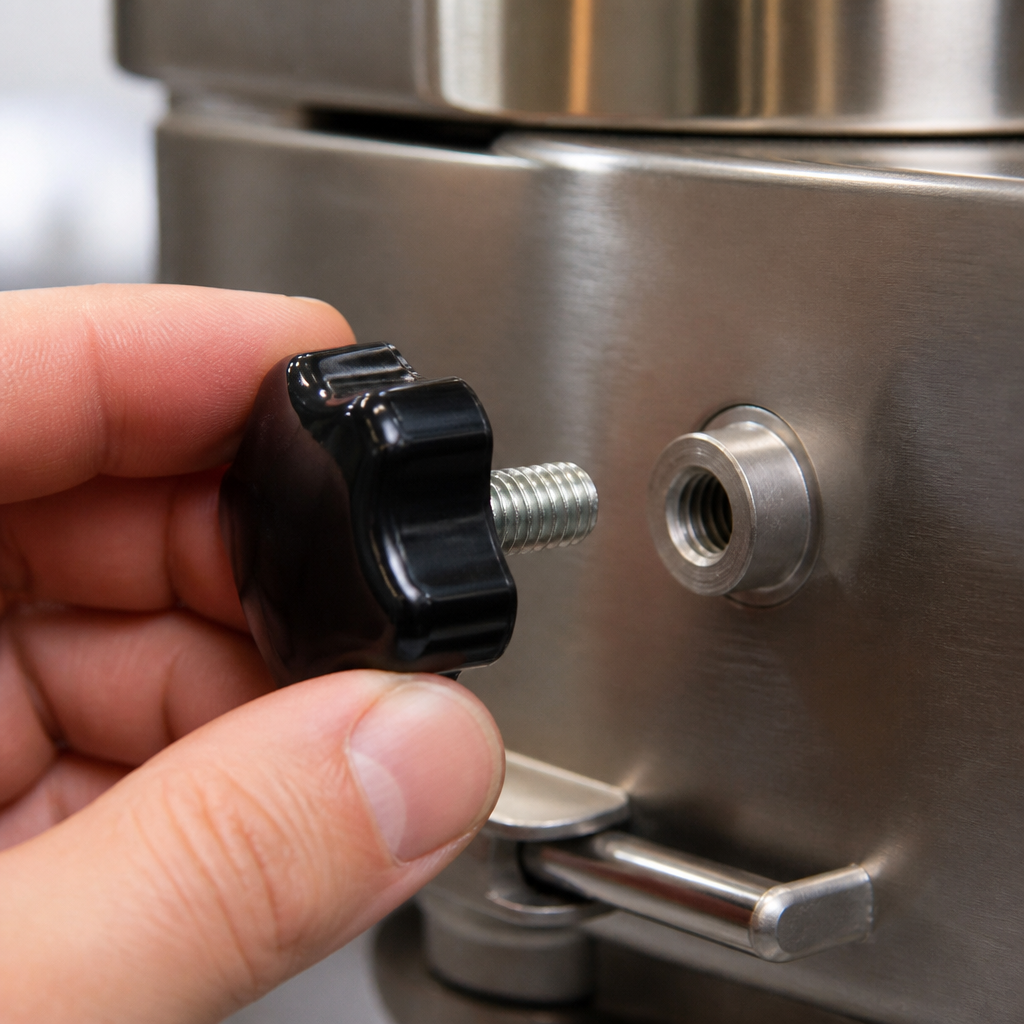 Genuine hand wheel replacement part for commercial food processors