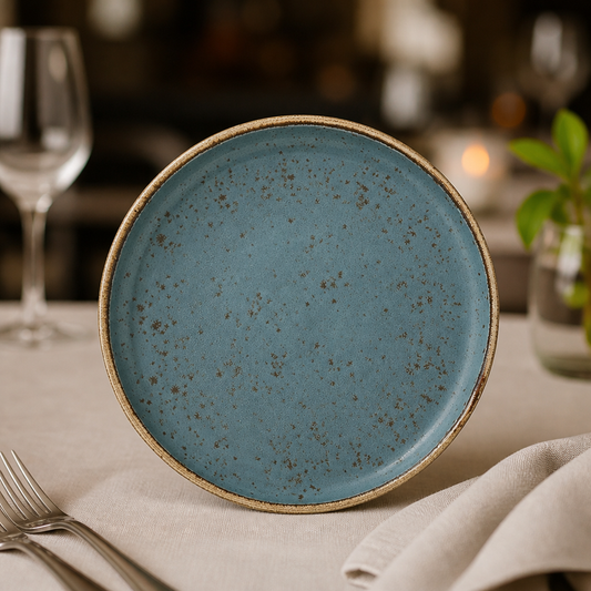 Commercial Stack Plates Blue 165mm Dishwasher Safe 12 Pack
