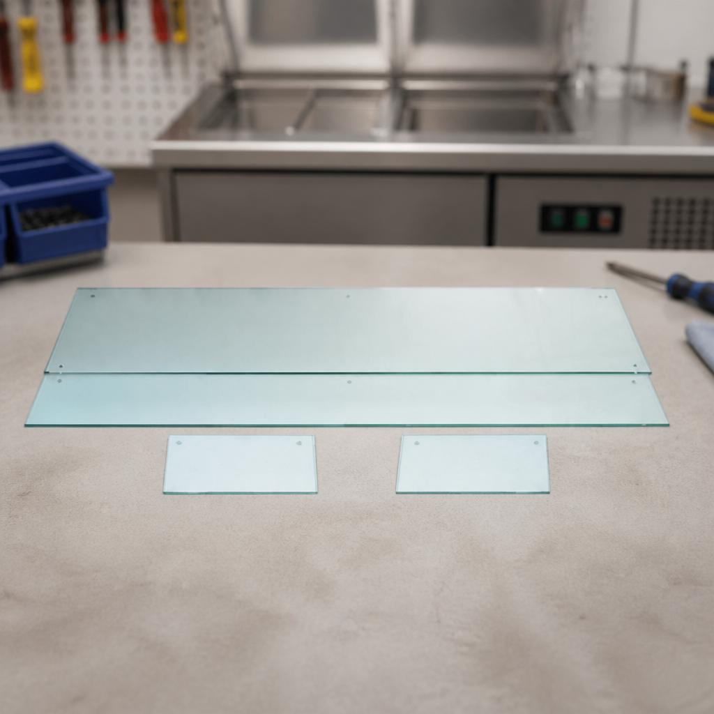 Commercial Countertop Replacement Glass Kit for 5x GN 1/4