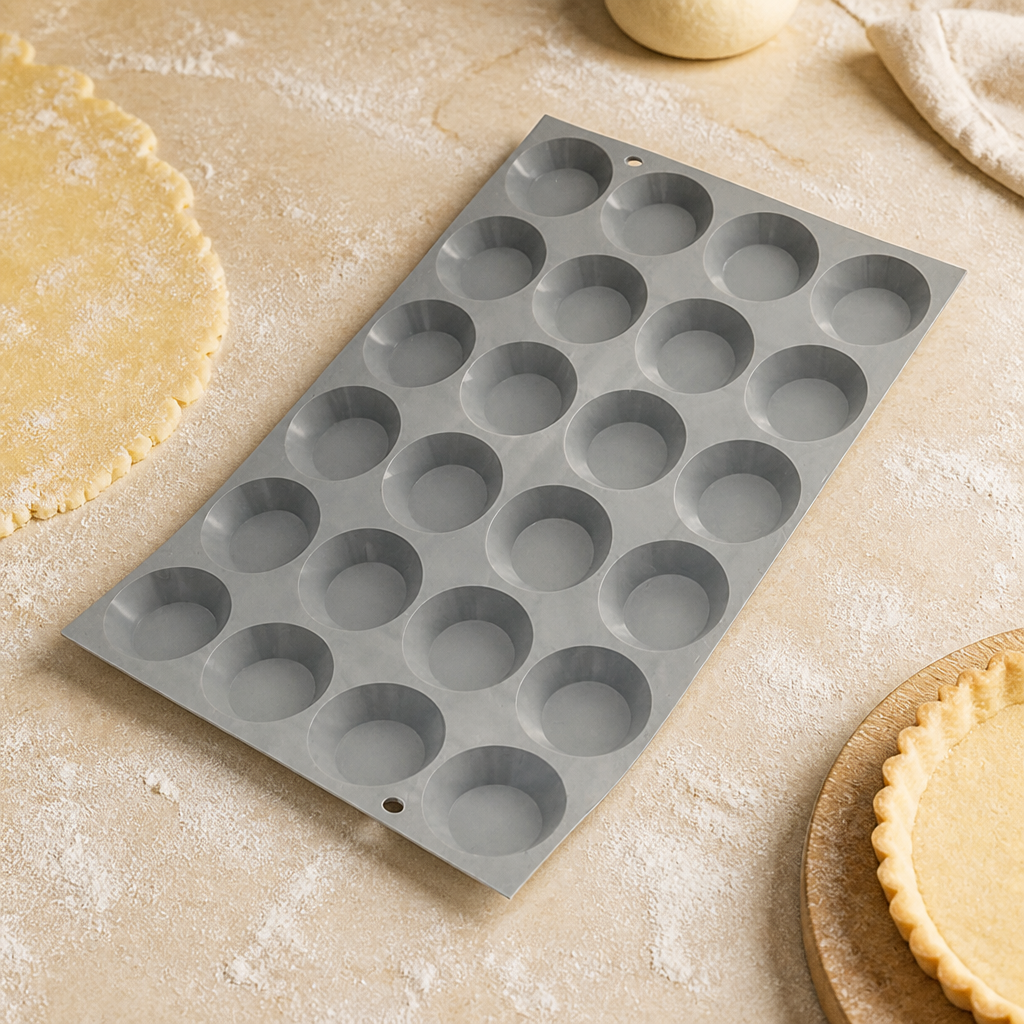 Commercial Silicone Mold for 24 Mini Tartlets Non-Stick