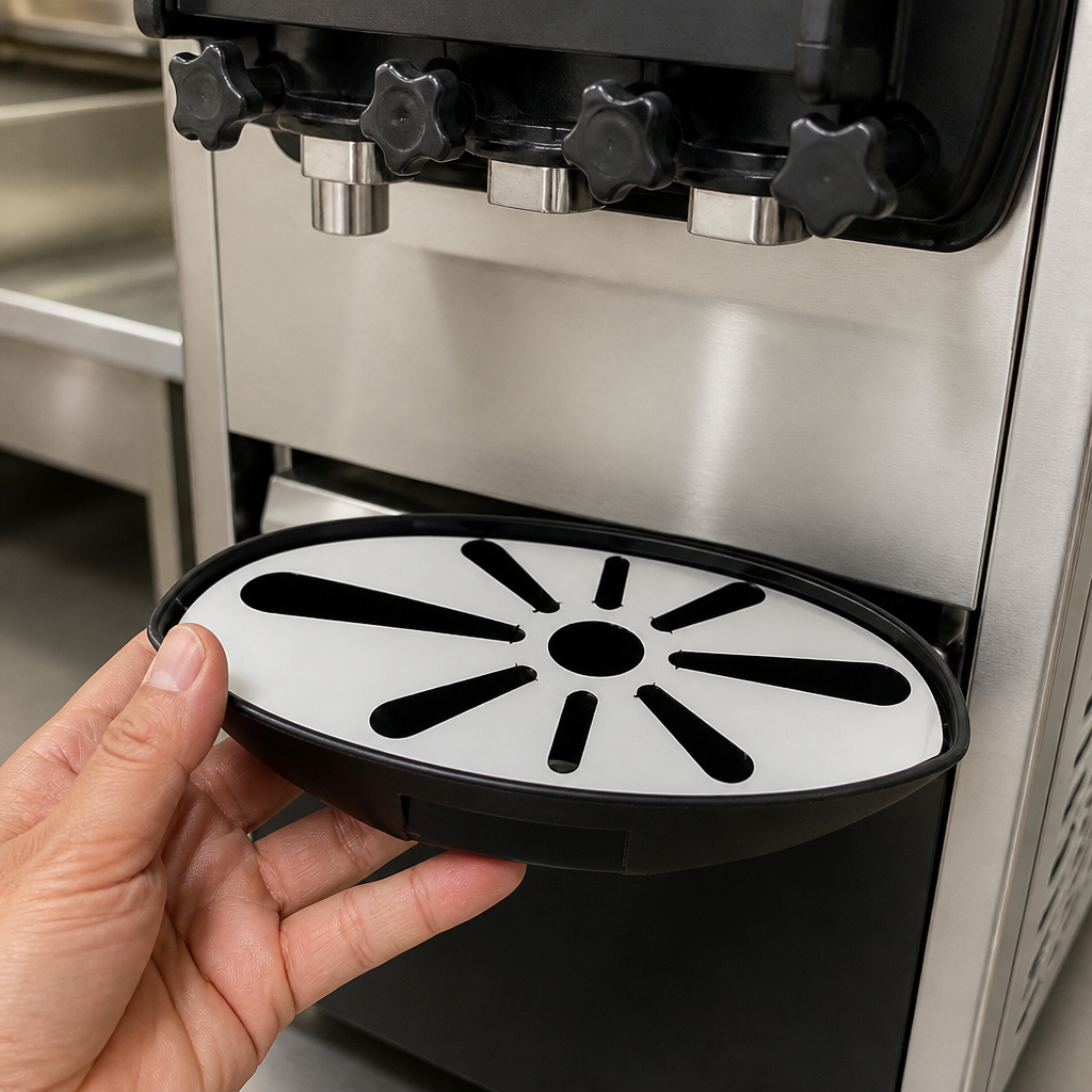 Commercial Ice Cream Maker Drip Tray with Cover Replacement