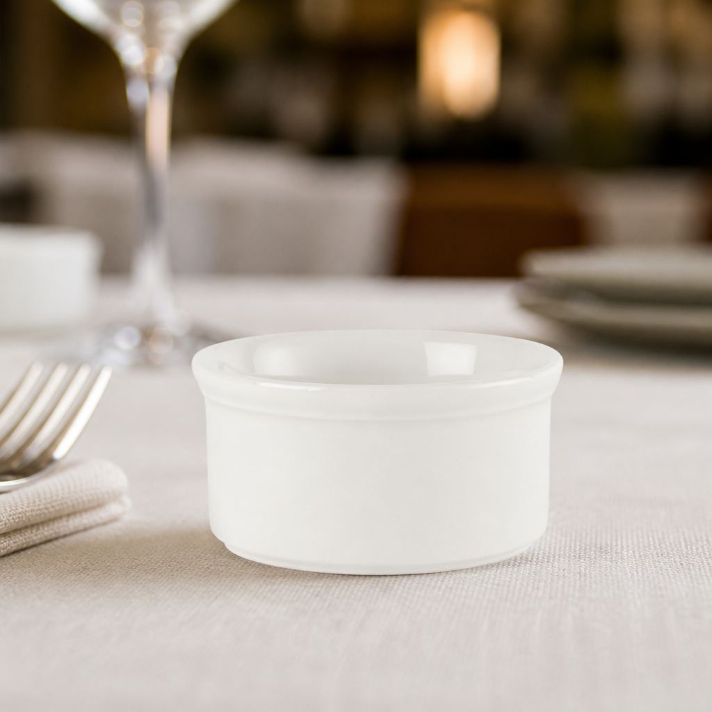 Commercial Small Ramekins 70mm 91ml Porcelain Souffle Dishes