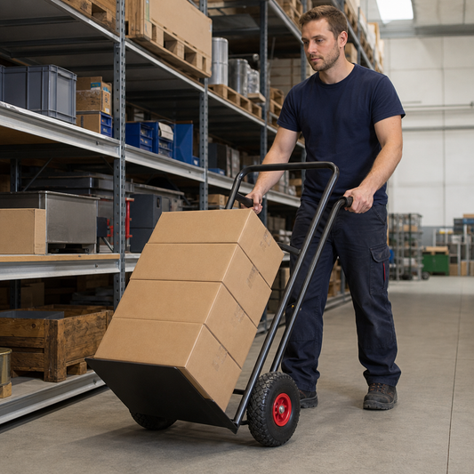 Chair Transport Trolley with Bar Handle and Industrial Tyres
