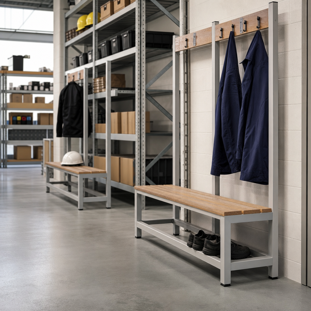 Changing Room Bench and Locker Seat Stands 300-1200mm Wide