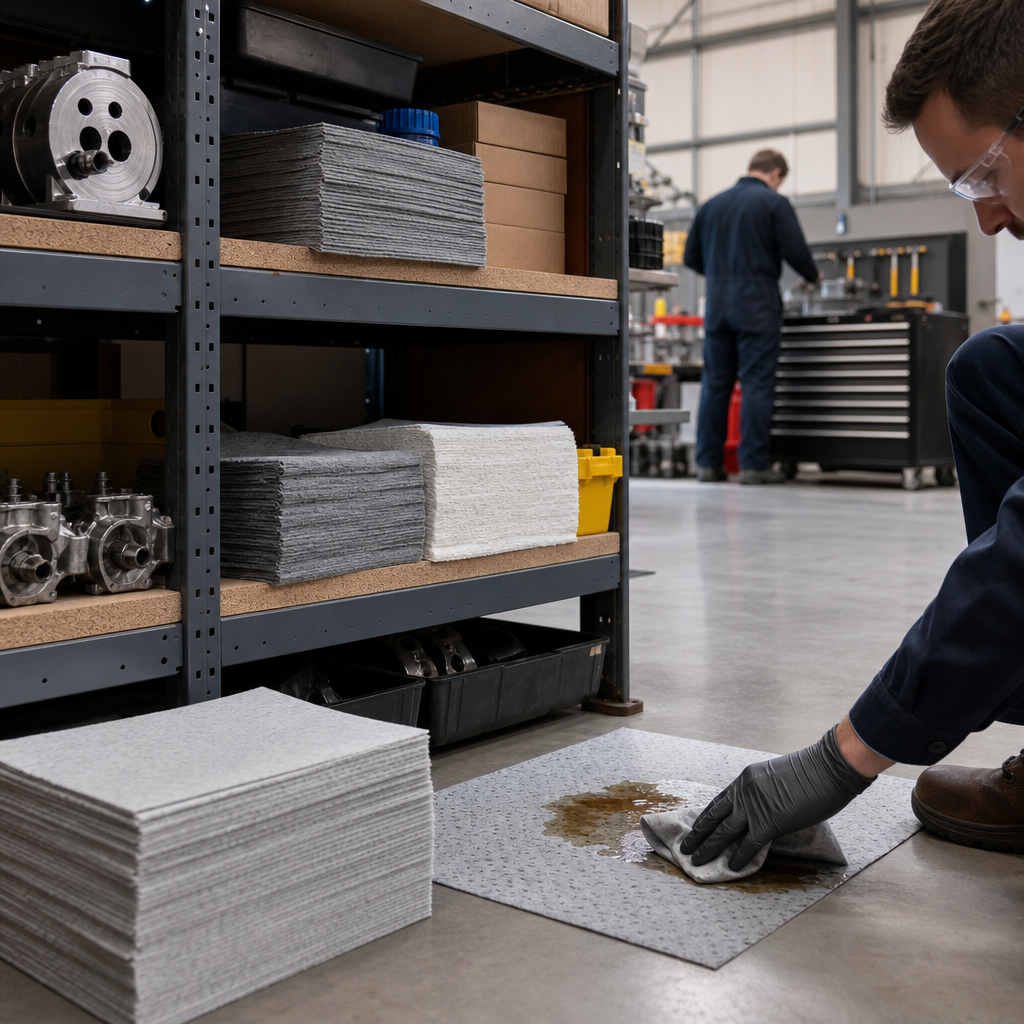Chemical Spill Absorbent Cloths in Light and Heavy Grades