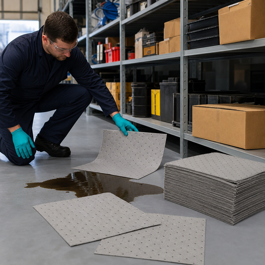 Chemical Spill Absorbent Sheets with Light or Heavy Capacity