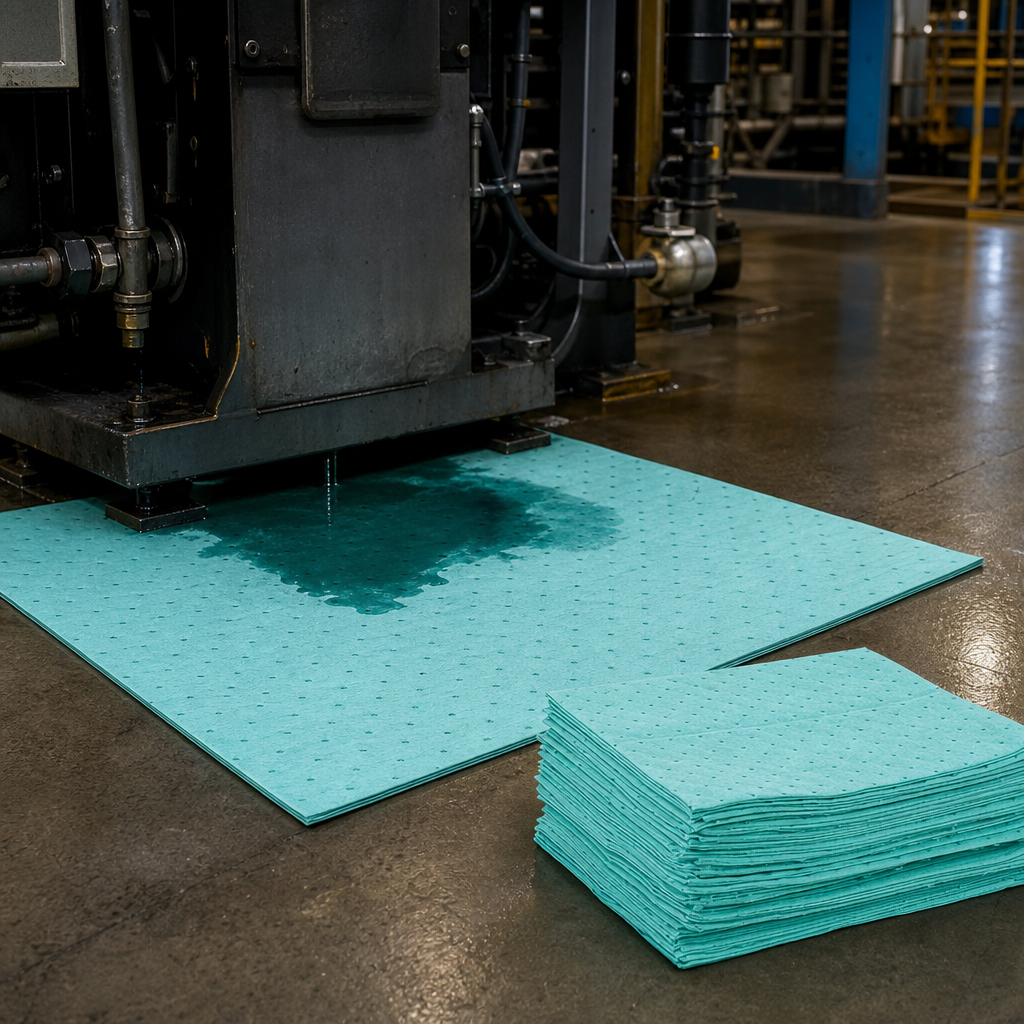 Chemical Spill Absorbent Sheets with Light or Heavy Capacity