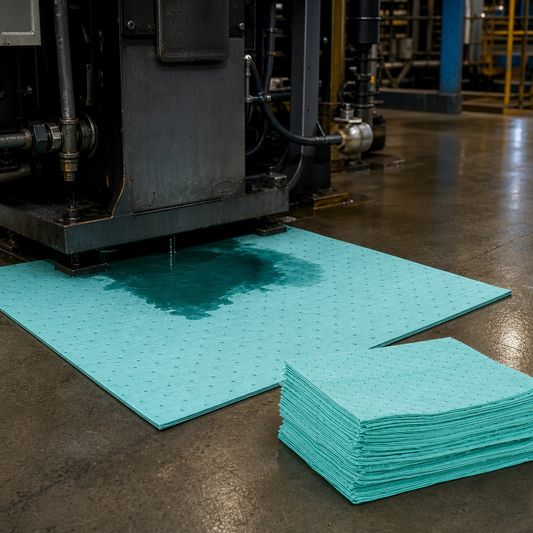 Chemical Spill Absorbent Sheets with Light or Heavy Capacity