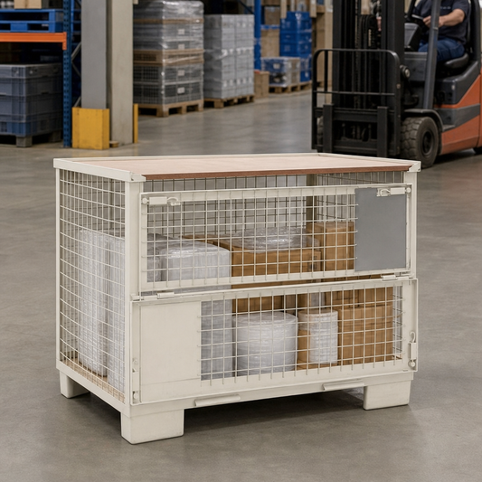 Chipboard Lid for Mesh Stillage with Forklift Guides
