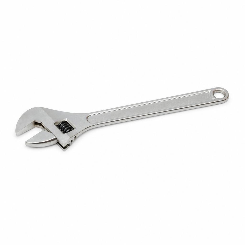 Chrome Plated Adjustable Wrench Set