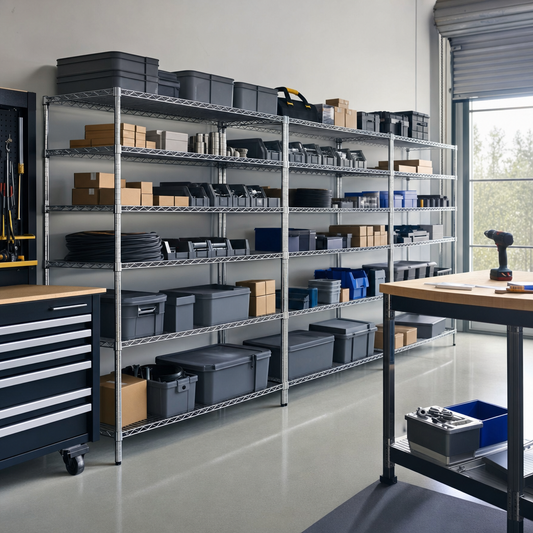 Chrome Wire Shelving with Starter and Add-On Bays
