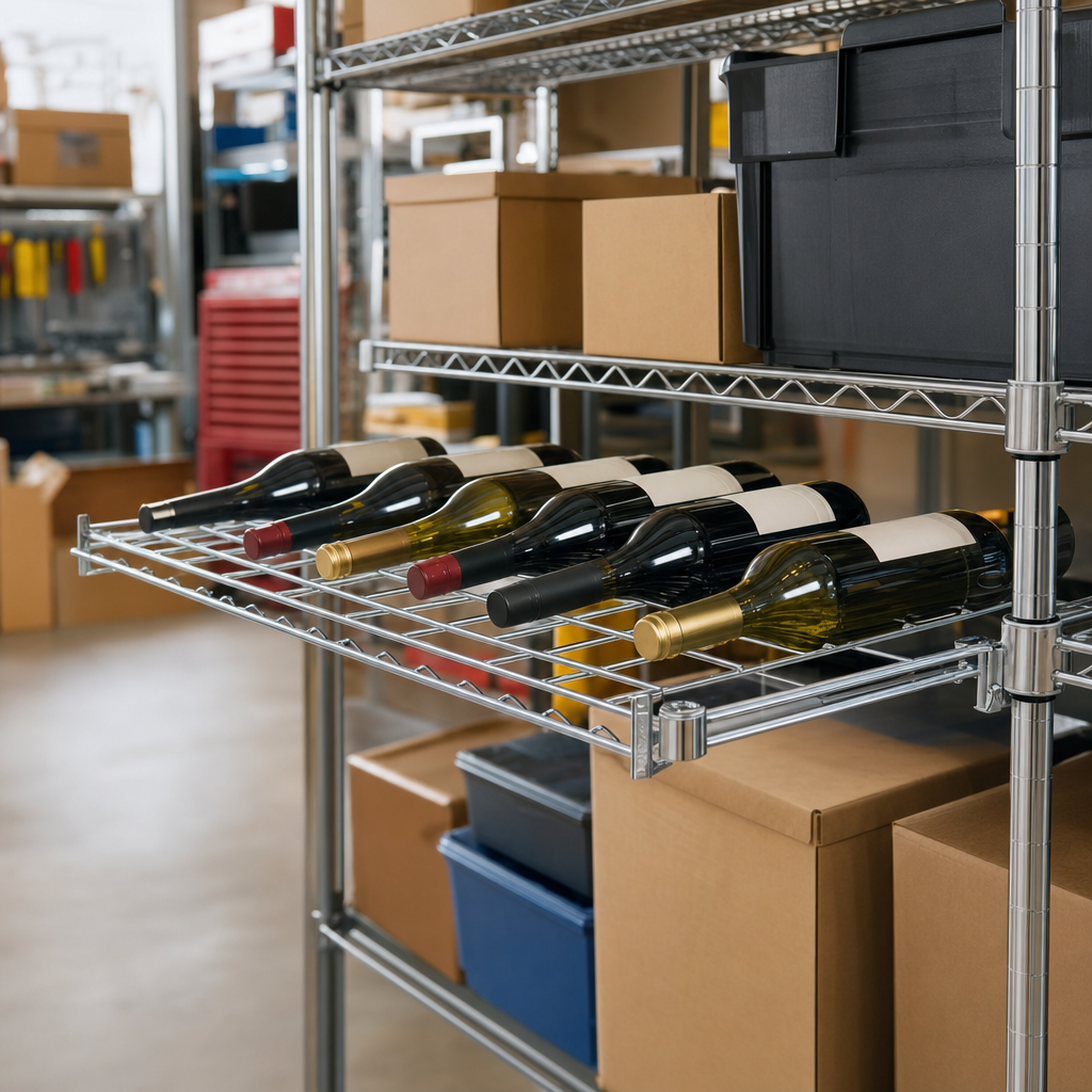 Chrome Wire Wine Rack Extension Shelf
