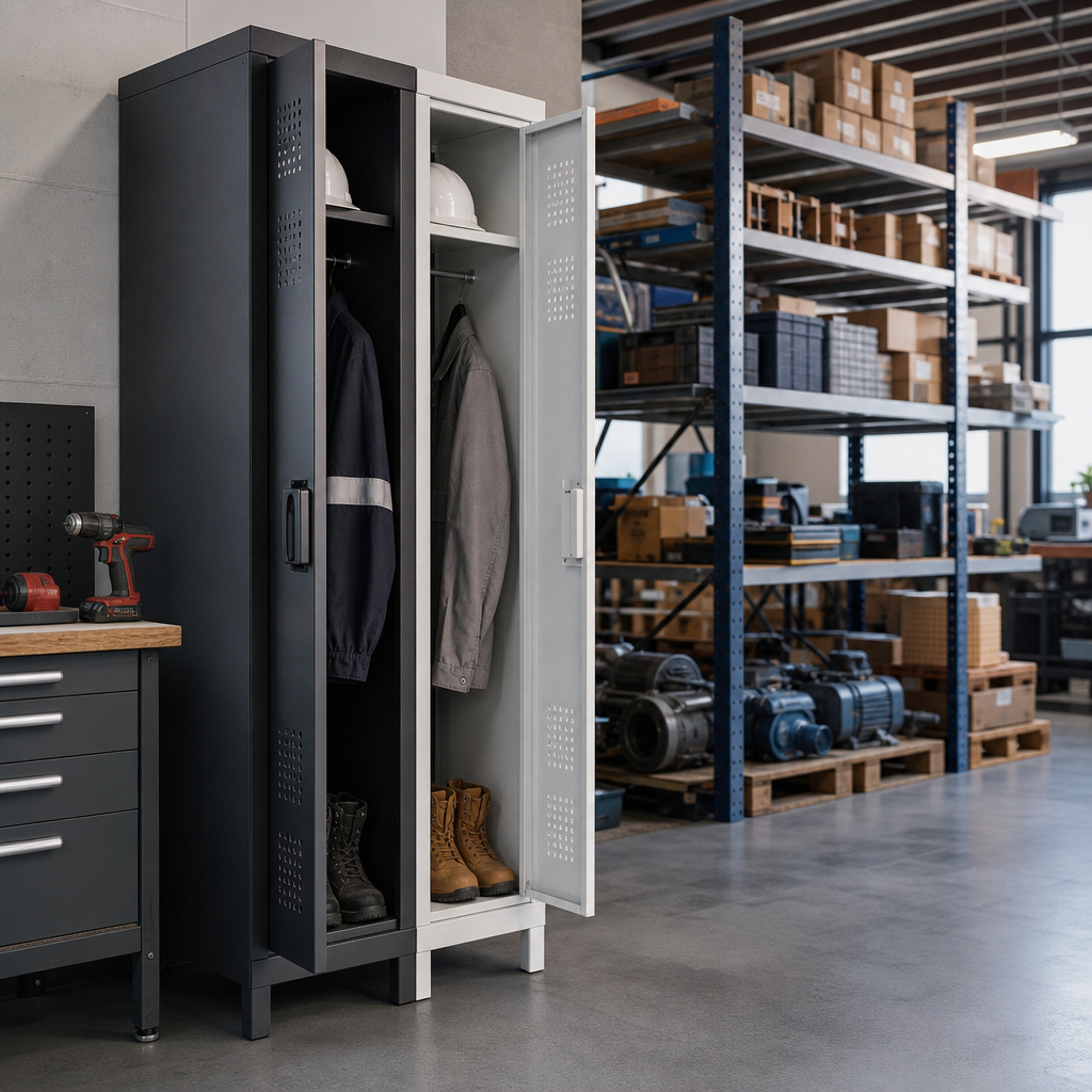 Clean and Dirty Metal Locker Bundle with Nested Pair