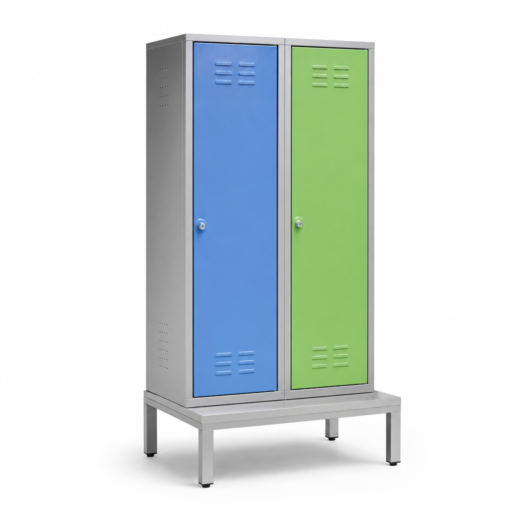 Clean and Dirty Metal Locker with Antibacterial Coating