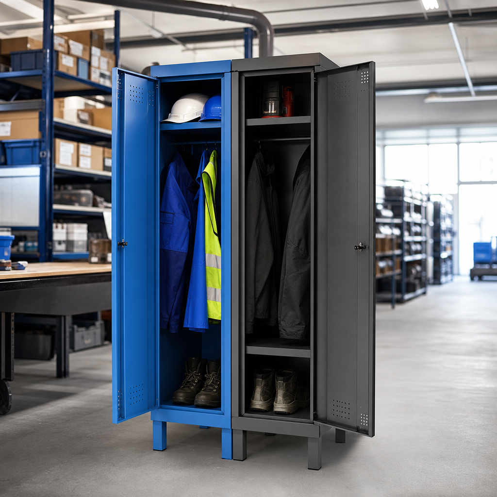 Clean and Dirty Metal Storage Lockers on Feet, 1–4 Columns