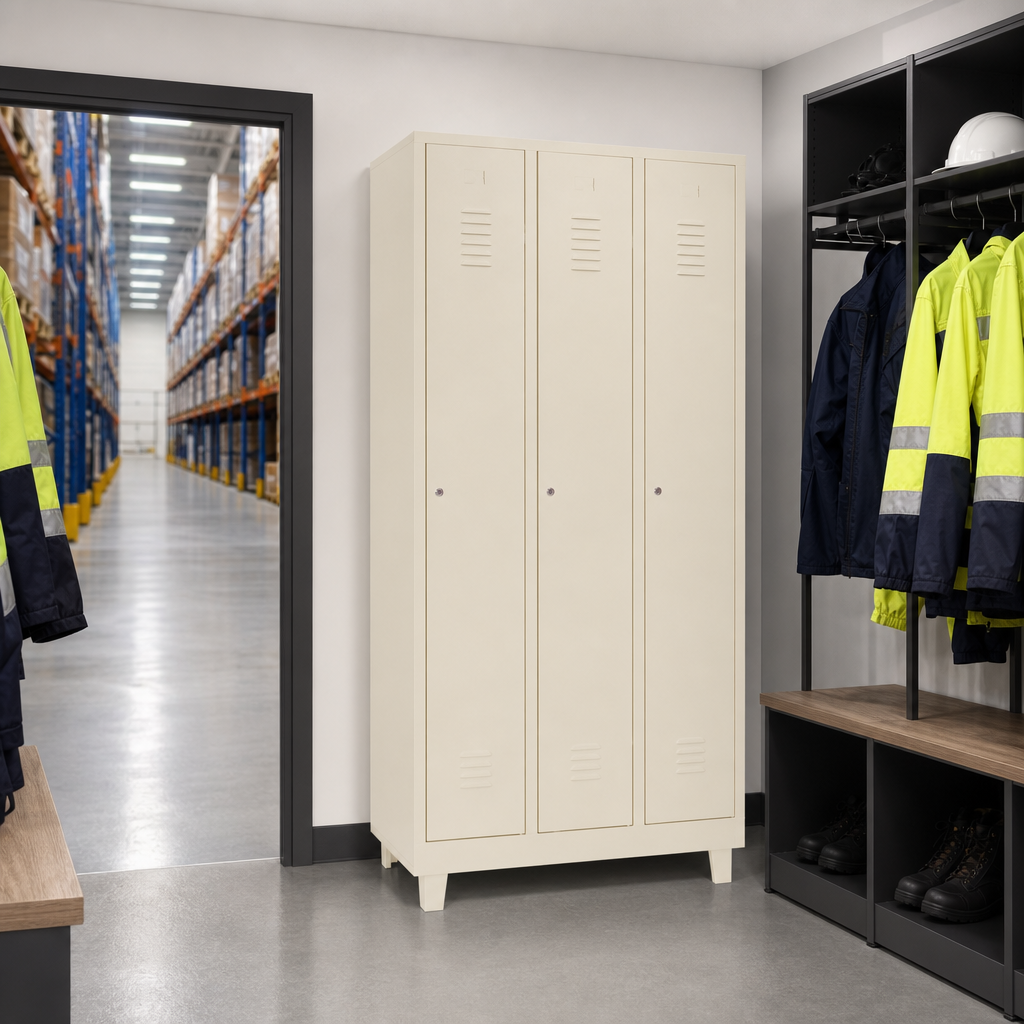 Clean and Dirty Metal Storage Lockers on Feet, 1–4 Columns