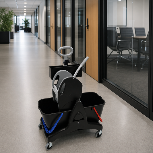 Cleaning Trolley with Dual 15 Litre Buckets and Press