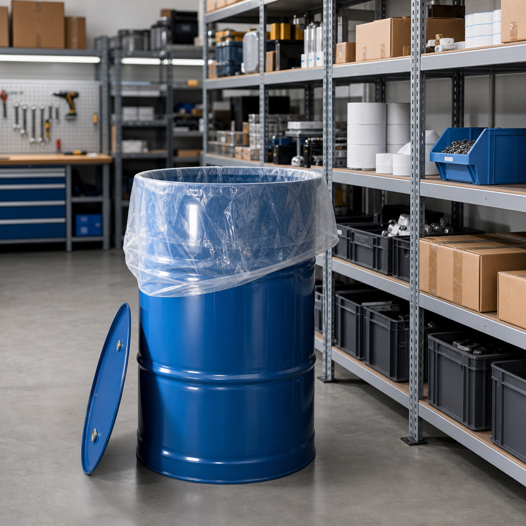 Clear 200–220L Drum Liner Bags