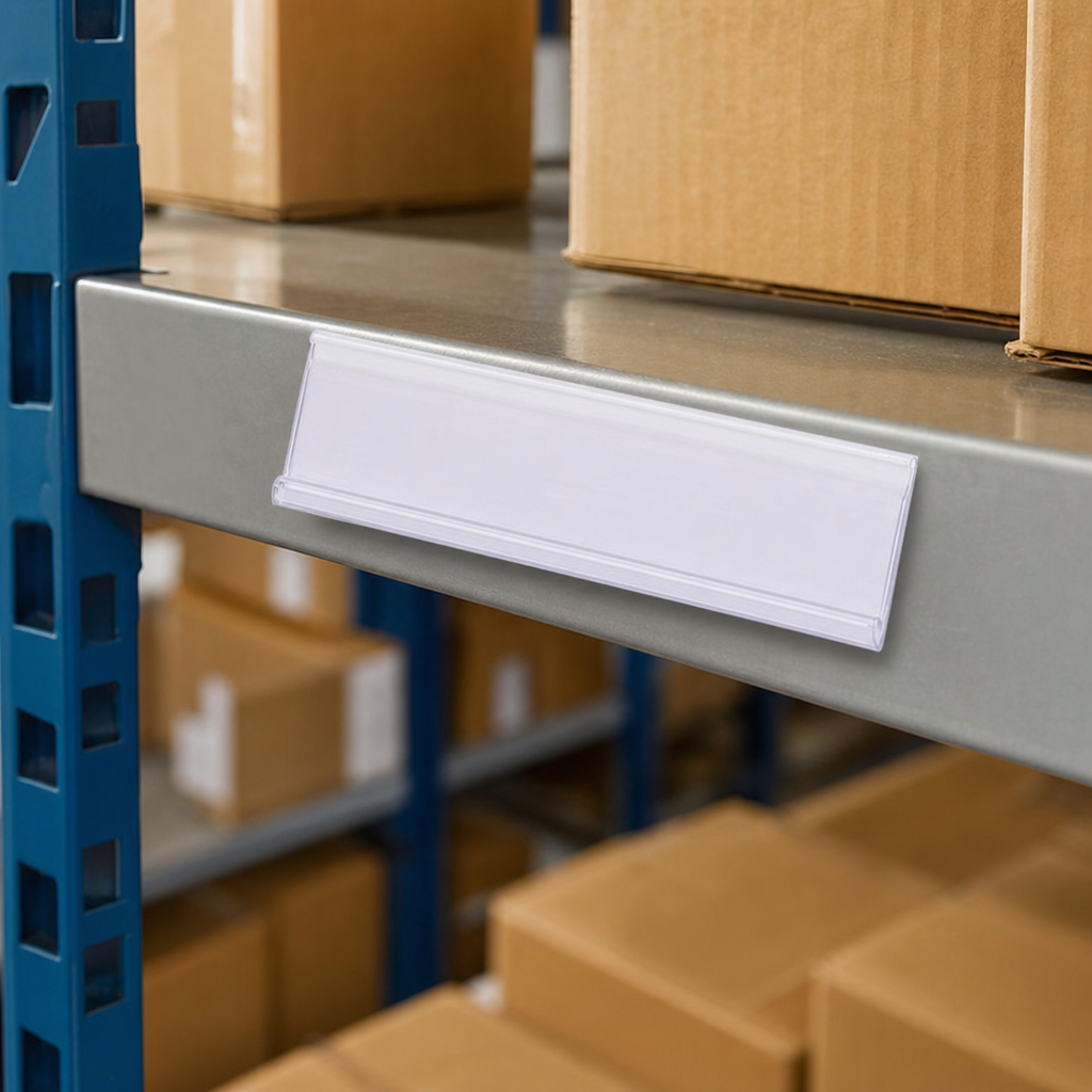 Clear Magnetic Label Holders for Shelving