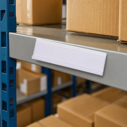Clear Magnetic Label Holders for Shelving