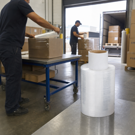 Clear Mini Stretch Wrap Rolls 100mm x 150m, Pack of 10