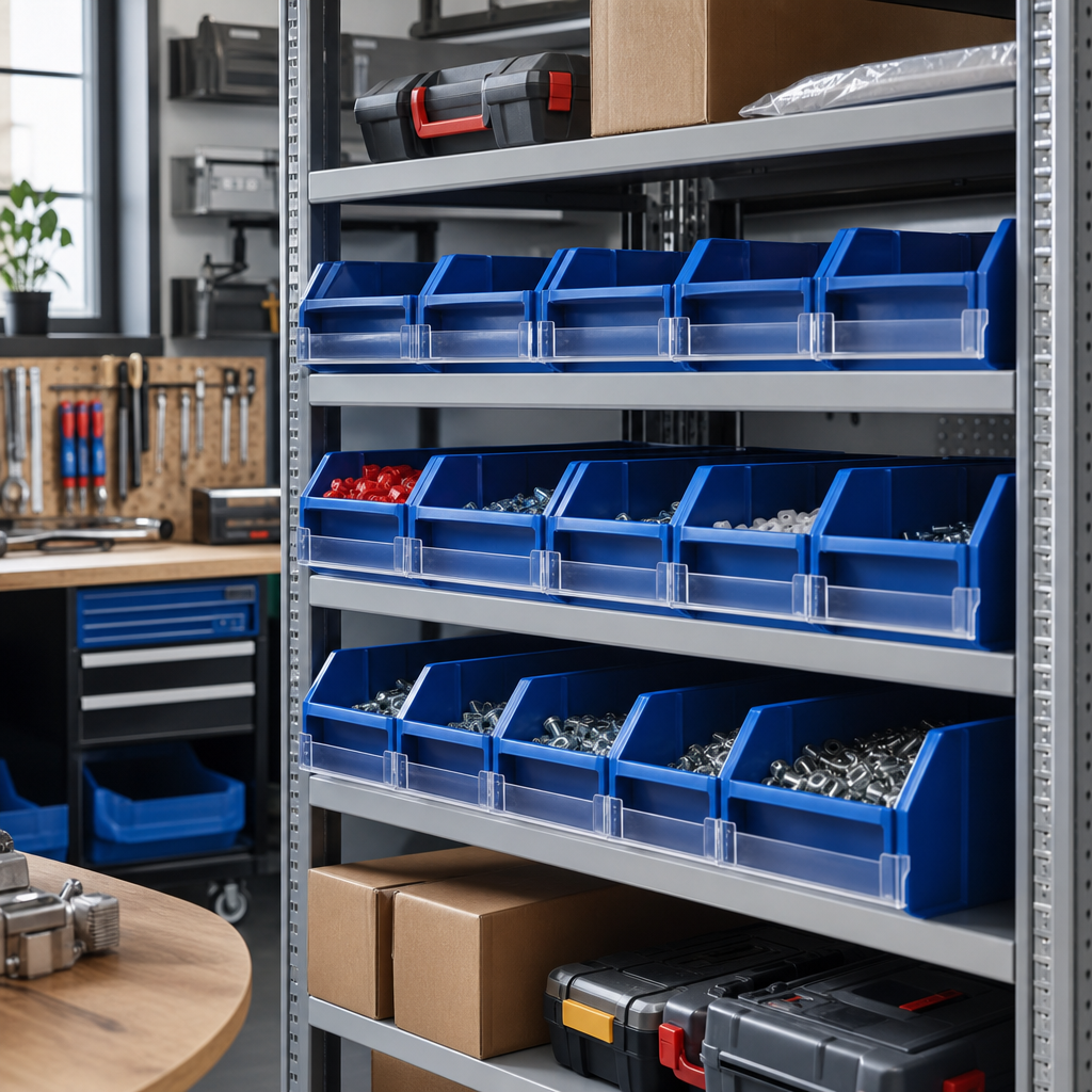 Clear Plastic Bin Stops for Component Storage Bins
