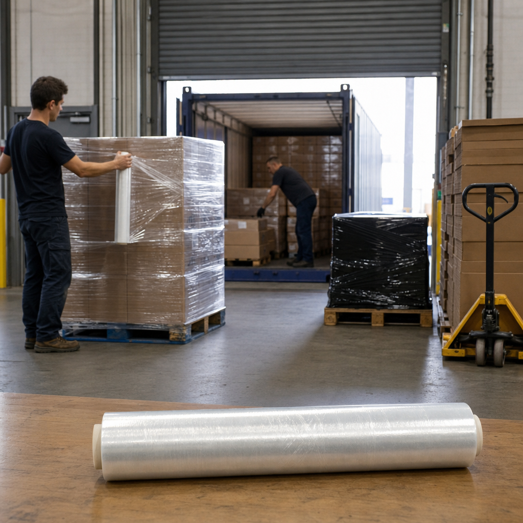 Clear Plastic Stretch Wrap Roll 450mm Width