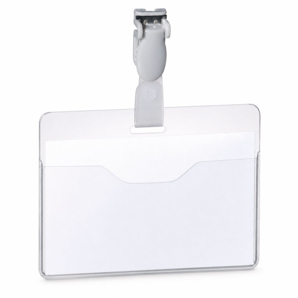 Clear Plastic Visitor Badge and ID Holders