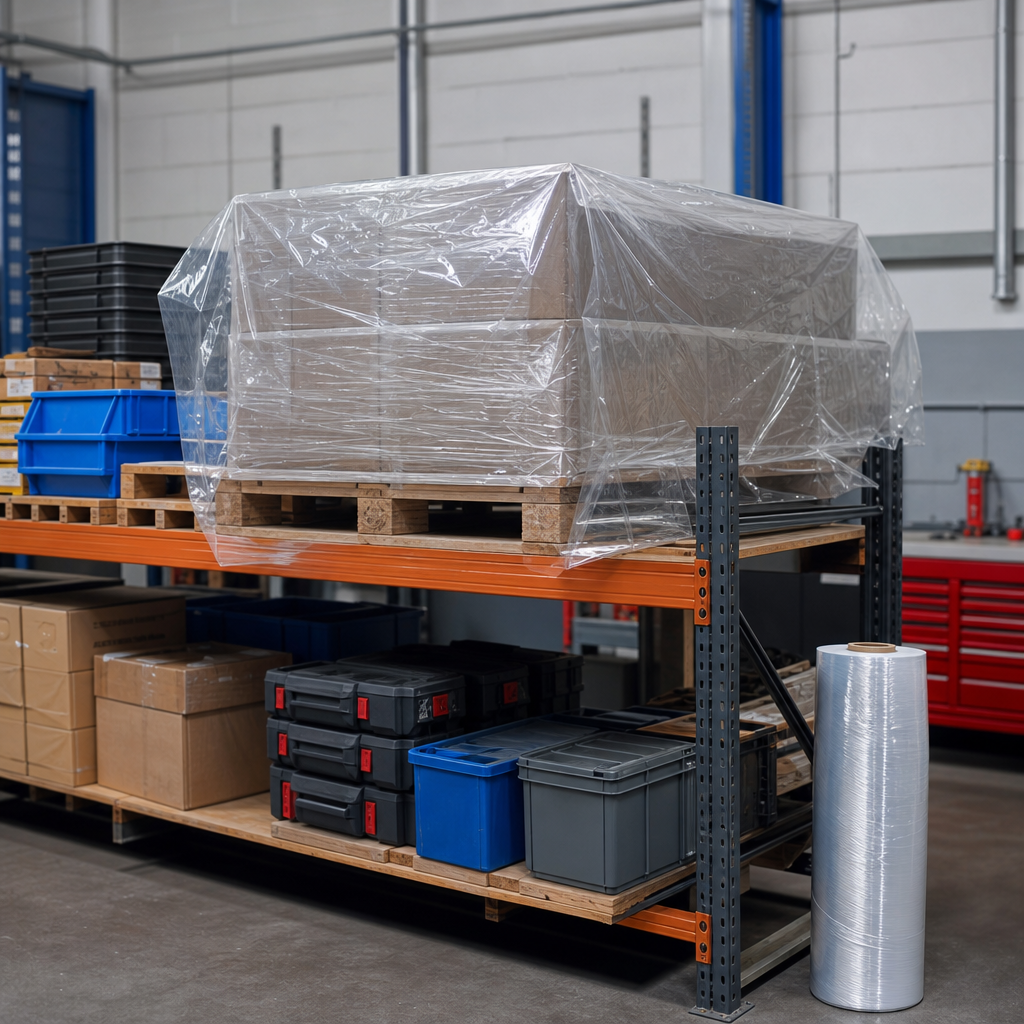 Clear Polythene Pallet Top Covers on Roll