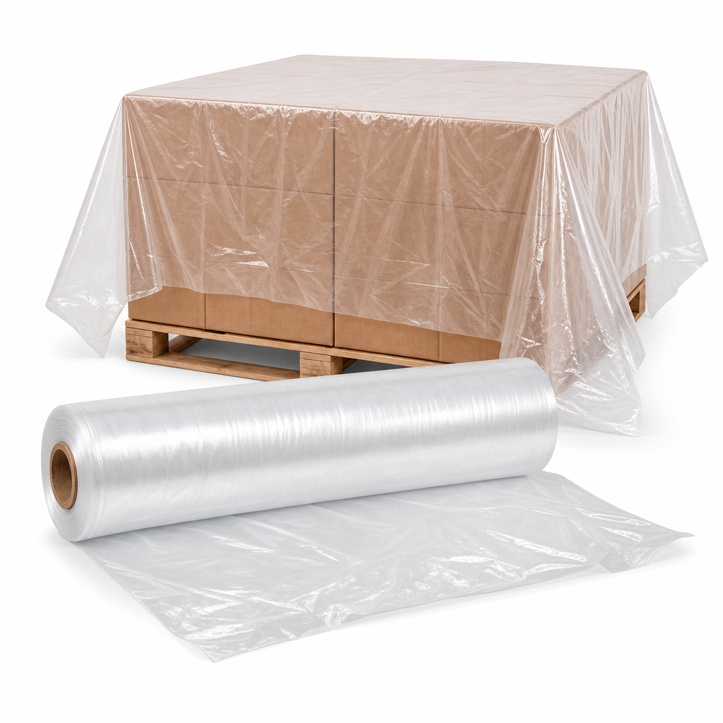 Clear Polythene Pallet Top Covers on Roll
