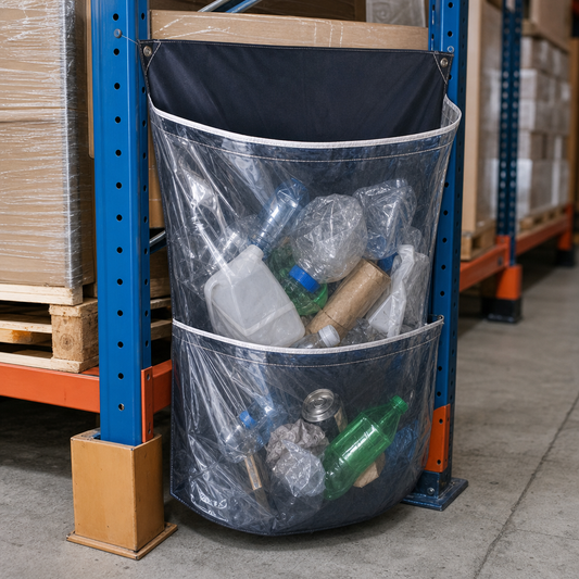 Clear Recycling Bags for Warehouse Racking and Roll Cages