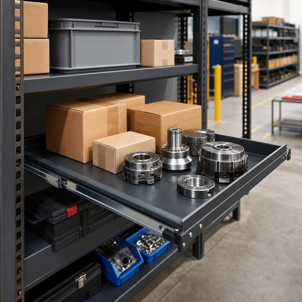 CNC Sliding Shelf Metal Frame 1050 x 525mm