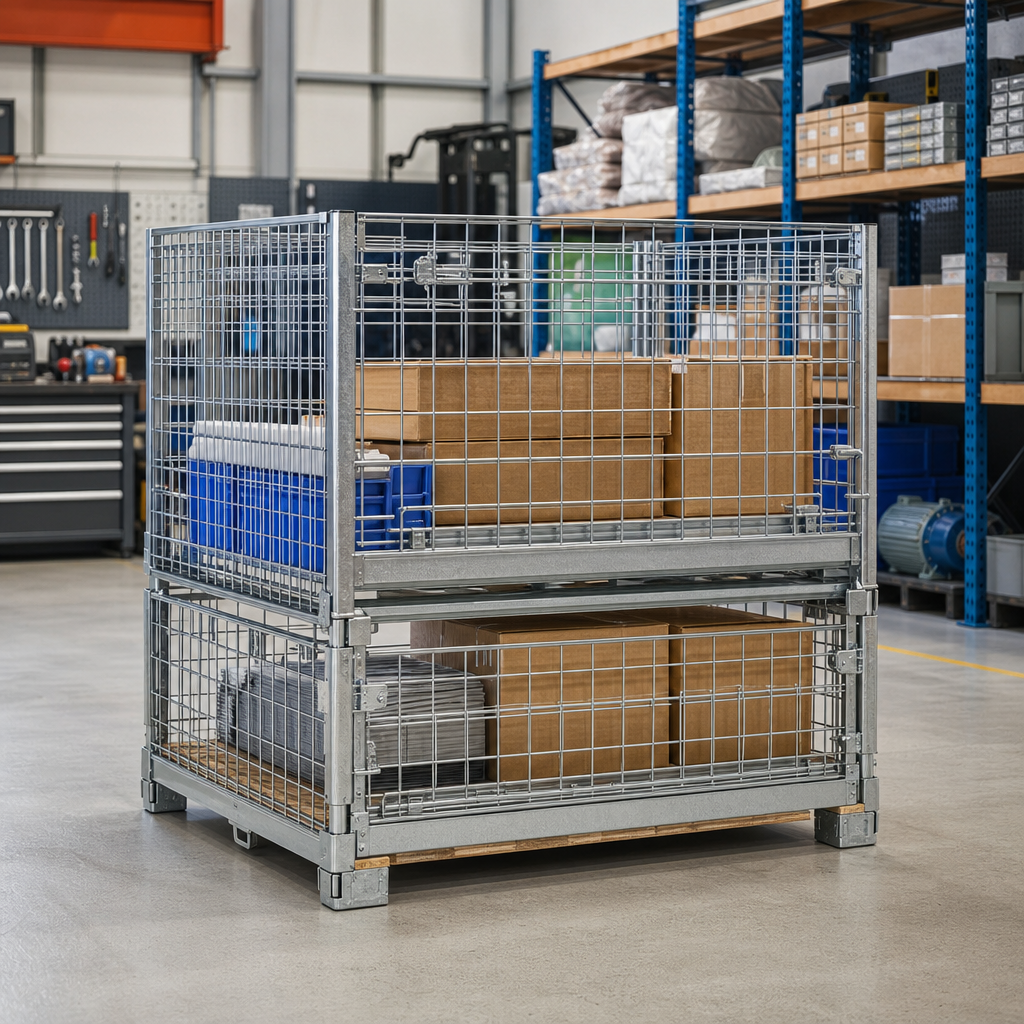Collapsible Mesh Pallet Cage Stillage