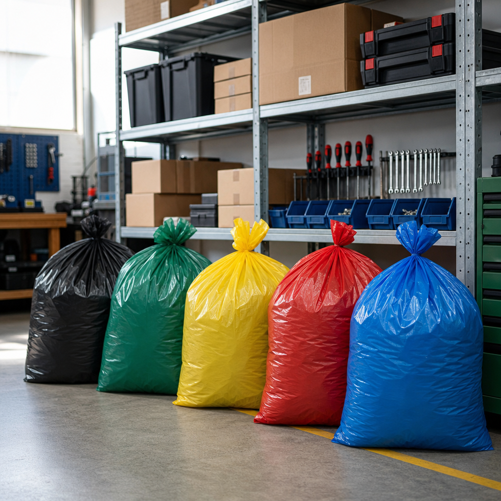Coloured Heavy Duty Recycled Refuse Sacks – Pack of 200