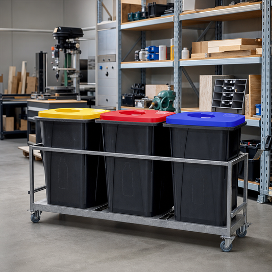 Coloured Lids for 200L Bottle Skip Waste Bins