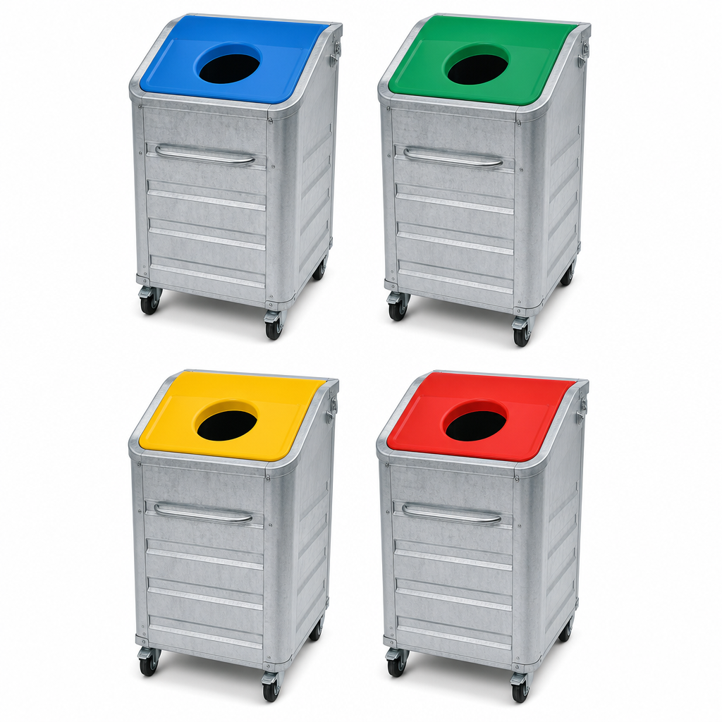 Coloured Lids for 320L Bottle Skip Waste Bins