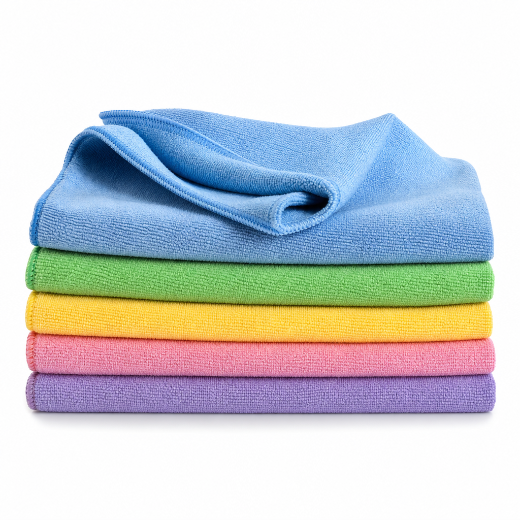 Coloured Microfibre Cleaning Cloths