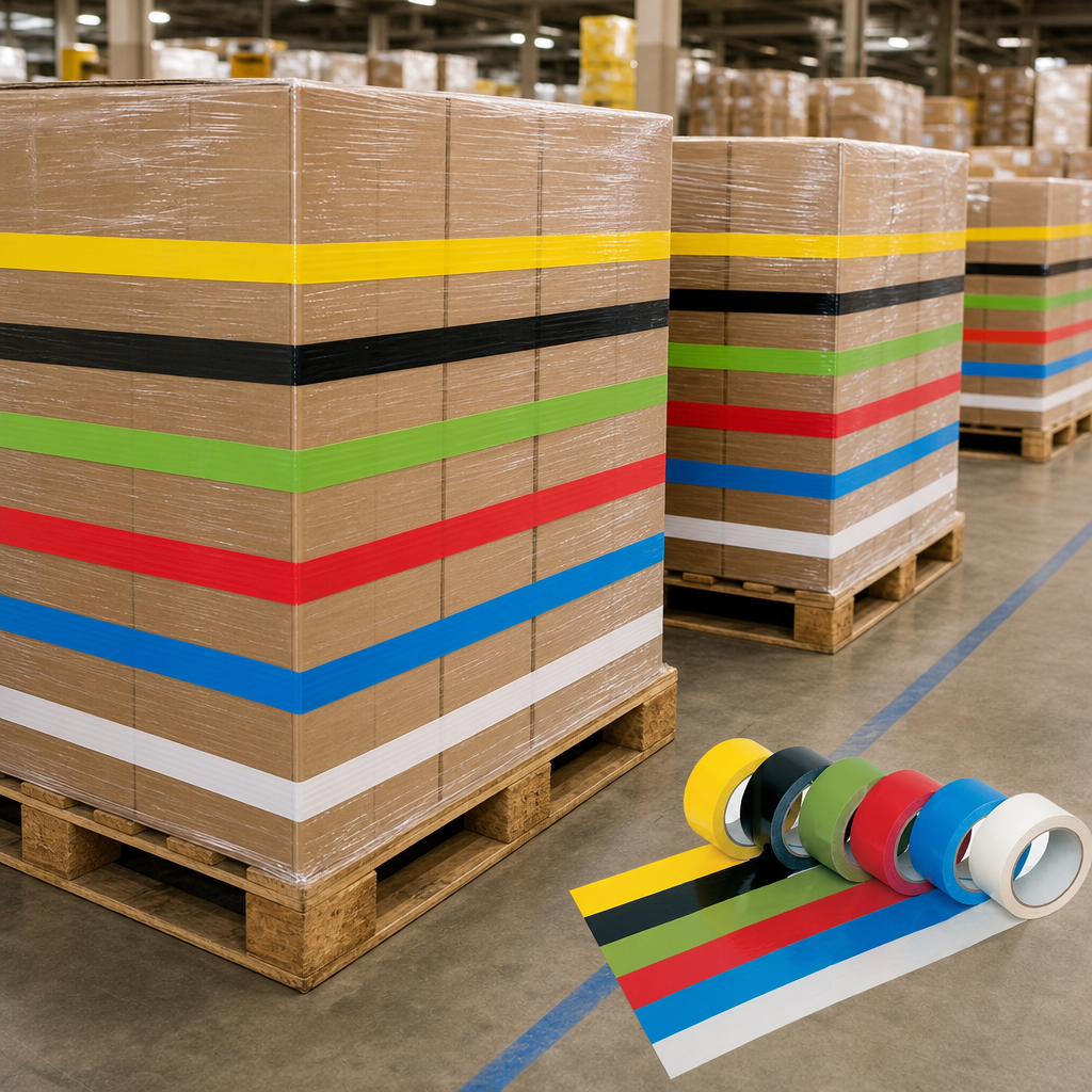 Coloured Polypropylene Adhesive Sealing Tape Rolls