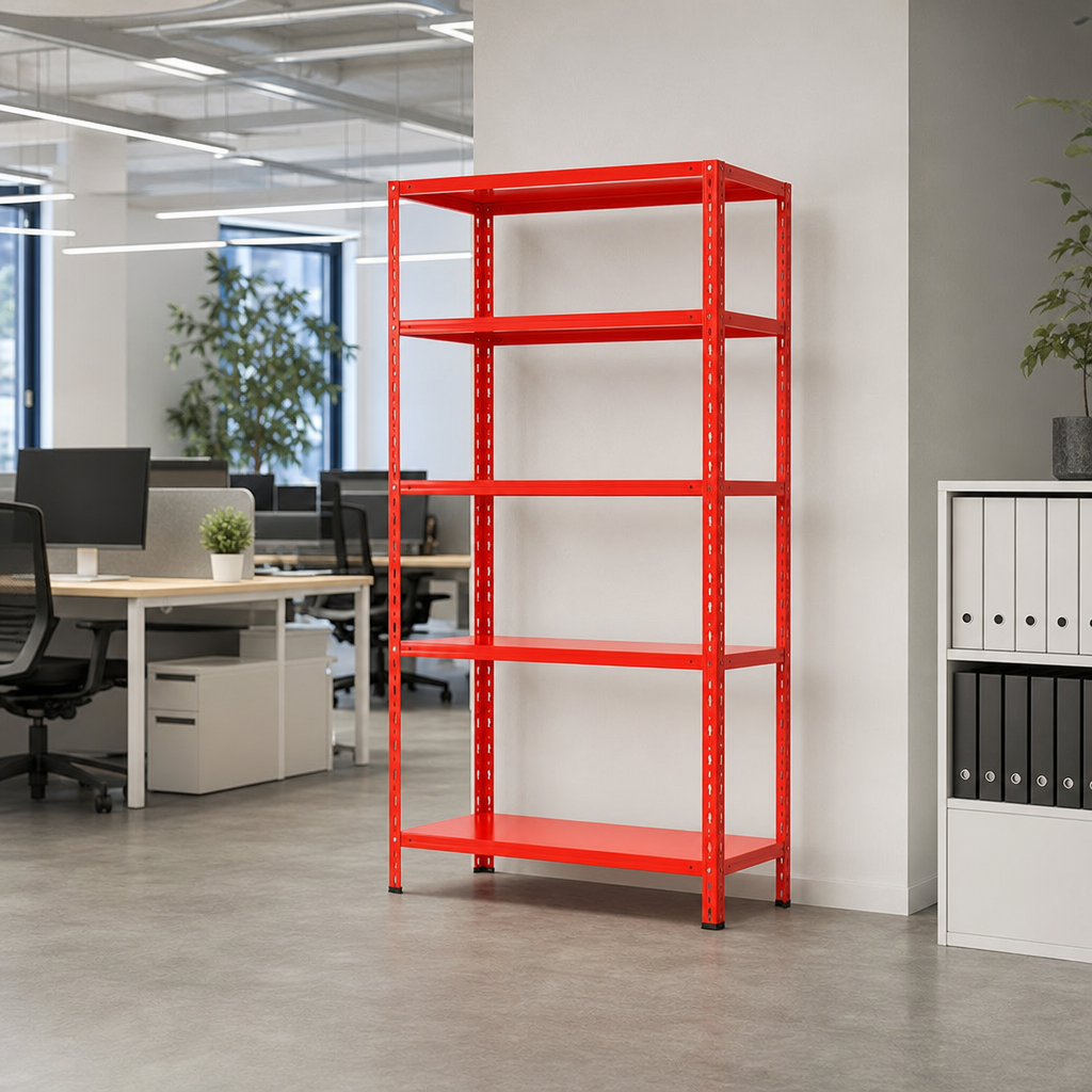 Colourful Office Shelving Unit with 5 Shelves