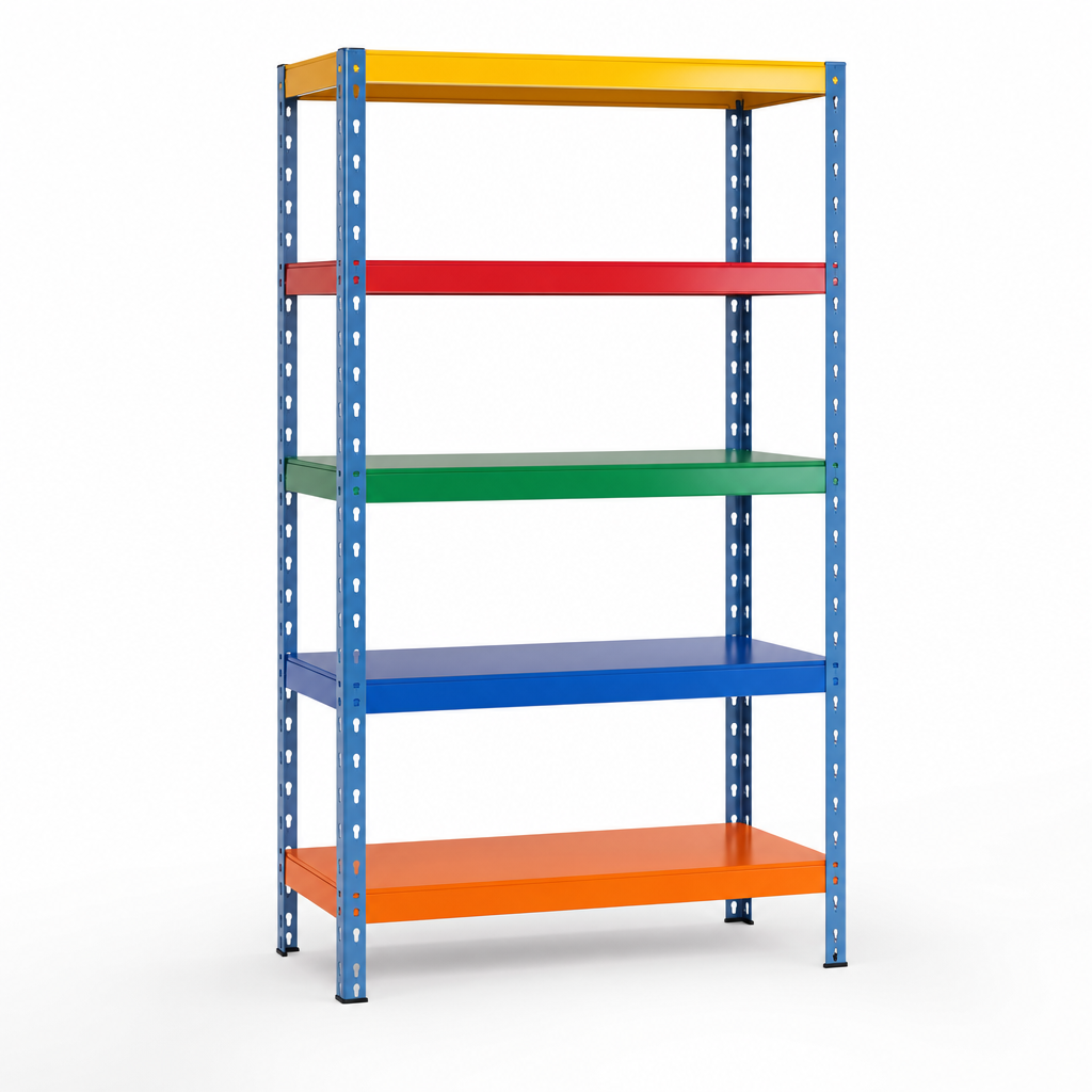 Colourful Office Shelving Unit with 5 Shelves